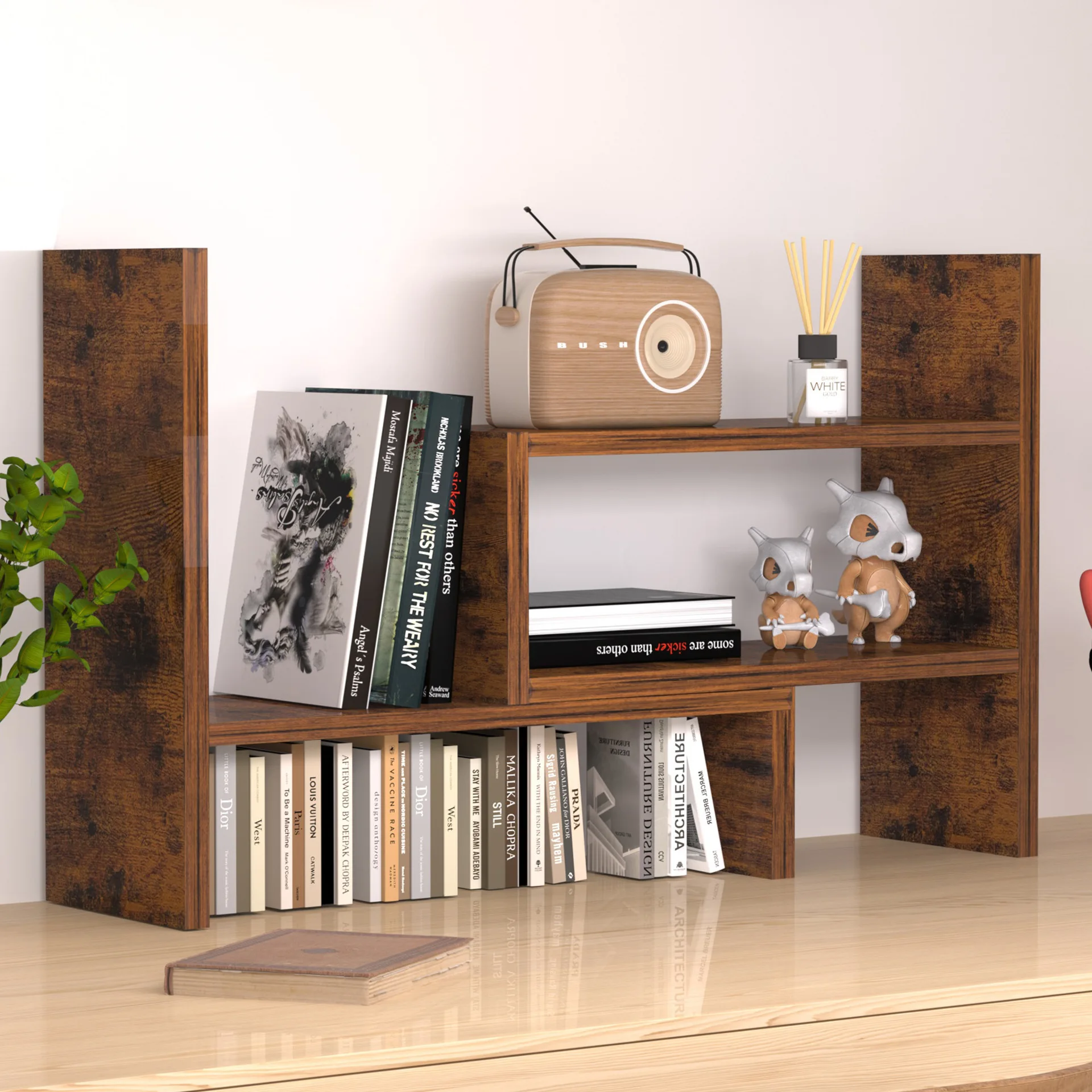 

HYS Desktop Shelf Office Multi-layer Water Cup Holder Learning Desk Shelf Storage Kitchen Countertop Shelf Small Bookshelf
