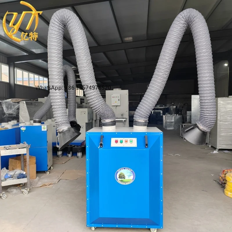 2026Hot SellingGood Quality Double Arm Removable Industrial Smoke Eliminator Purifier Welding Fume Extractor for Dust Smoke Fume