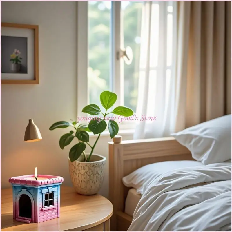 

57QA Versatile Silicone House Mold For Resin Pen Holder Casting Home Decoration