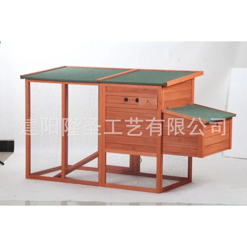 Large Solid Wood Outdoor Chicken Coop Weatherproof Rabbit Hutch for Backyard Farm Pets Villa Garden Poultry House