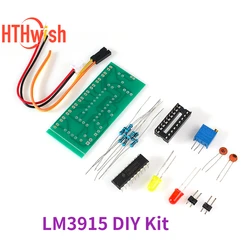 10 LED Sound Audio Spectrum Analyzer Level Indicator Kit  LM3915 DC 9V-12V DIY Electoronics Soldering Practice Set laboratory