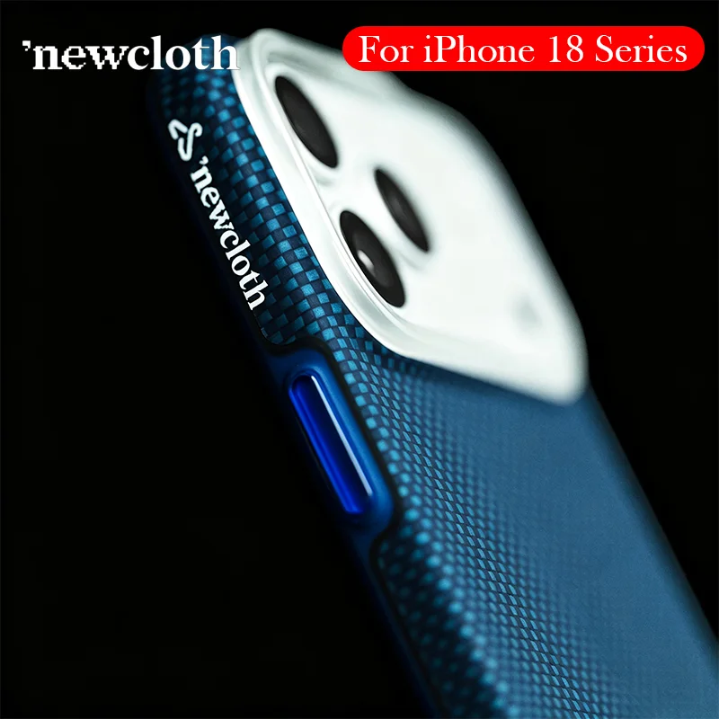Newcloth Carbon Fibre Case For iPhone 18 Pro Max Kevlar Wireless Charging Back Cover Case for iPhone 18 PRO MAX