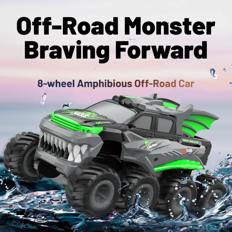 

Jjrc New Eight Wheel Eight Wheel Drive Multi Terrain Amphibious Off-Road Vehicle 2.4g Wireless Children'S Toy Remote Control Car