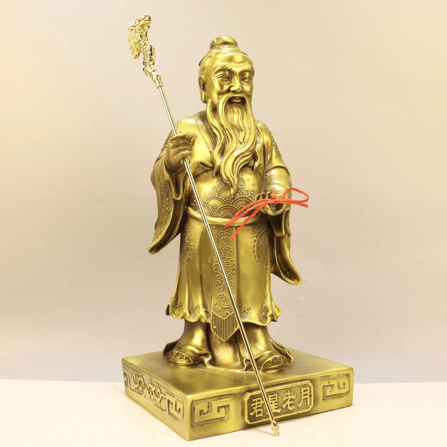 Brass high-end Precision Copperware Moon Old Star Lord Matchmaker God Red line marriage immortal Standing like Amass wealth