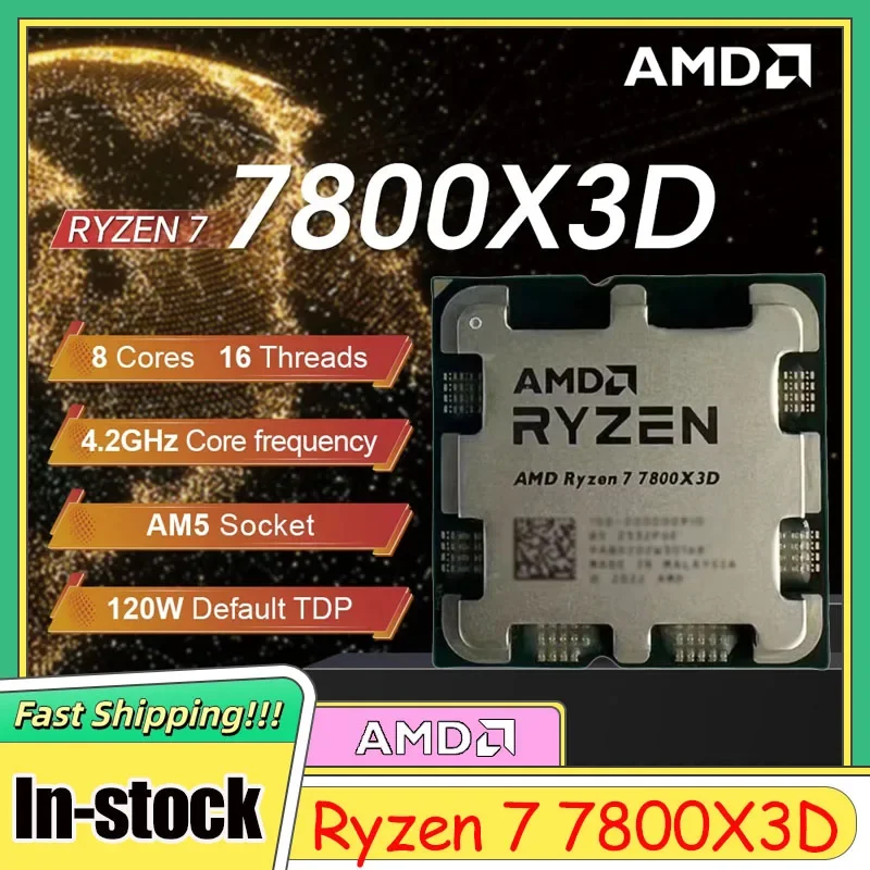 

AMD Ryzen 7 7800X3D AM5 Gaming CPU 8 Cores 16 Threads 5.0GHz Boost 5nm New OEM Tray Processor Without Cooler for Desktop PC
