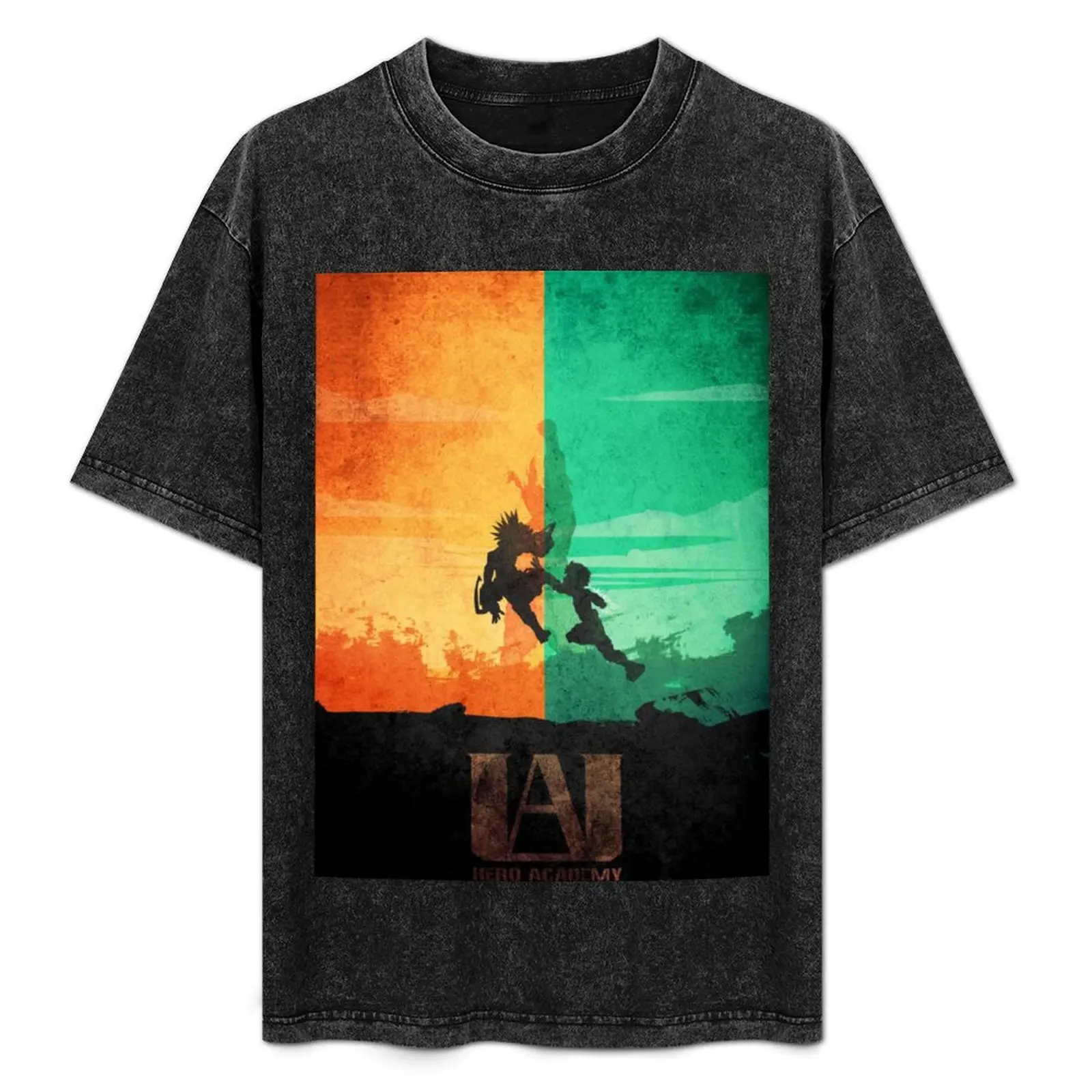 

Deku vs Katchan Hero Academy T-Shirt oversized t shirt anime stuff graphic t shirt vintage Aesthetic clothing men tshirt