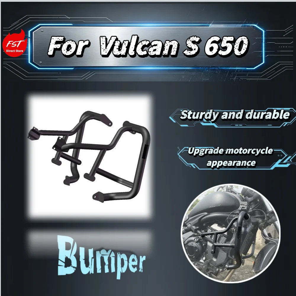 For  Vulcan S 650 Cruiser Motorcycle Crash Bar Anti-fall Bumper Body Protection Modified Accessories
