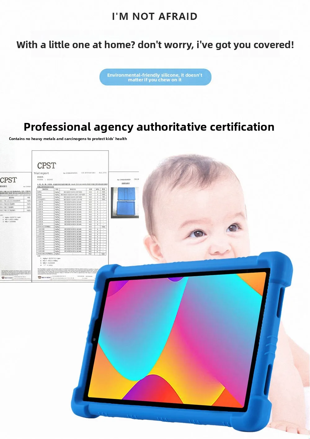 Stoßfeste TPU-Hülle für TCL TAB 8 9132X/9137, Vollständiger Schutz mit Ständer, Mehrere Farben – Detail 4