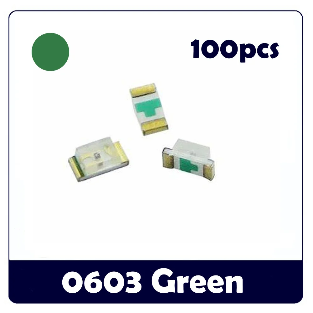 Diodo luminescente luminoso da 100 pezzi 0603 SMD LED Rosso Verde Blu Arancione Giallo Bianco