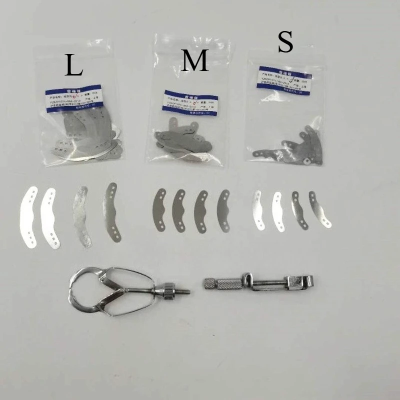 20pcs Dental Materials Oral Stainless Steel Molding Sheet Large Medium and Small Douban Molding Sheet Filling Molding Sheet