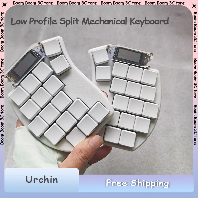

Низкопрофильная разделенная механическая клавиатура Urchin 3X5, двухрежимная поддержка ZMK, экран Nice View, эргономика, комплект клавиатуры на заказ с возможностью горячей замены