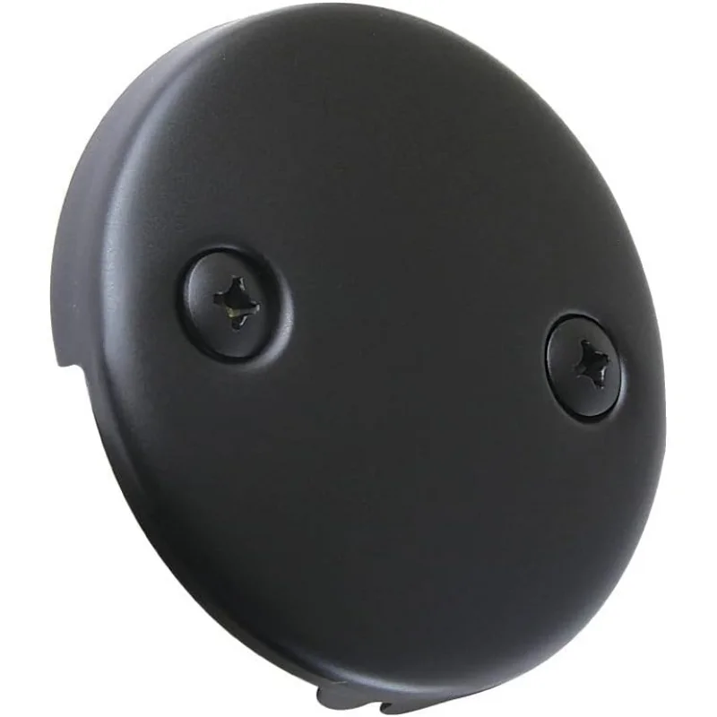 DTT100MB Made to Match Bathtub Overflow Plate, 3-3/16 Inch Diameter, Matte Black