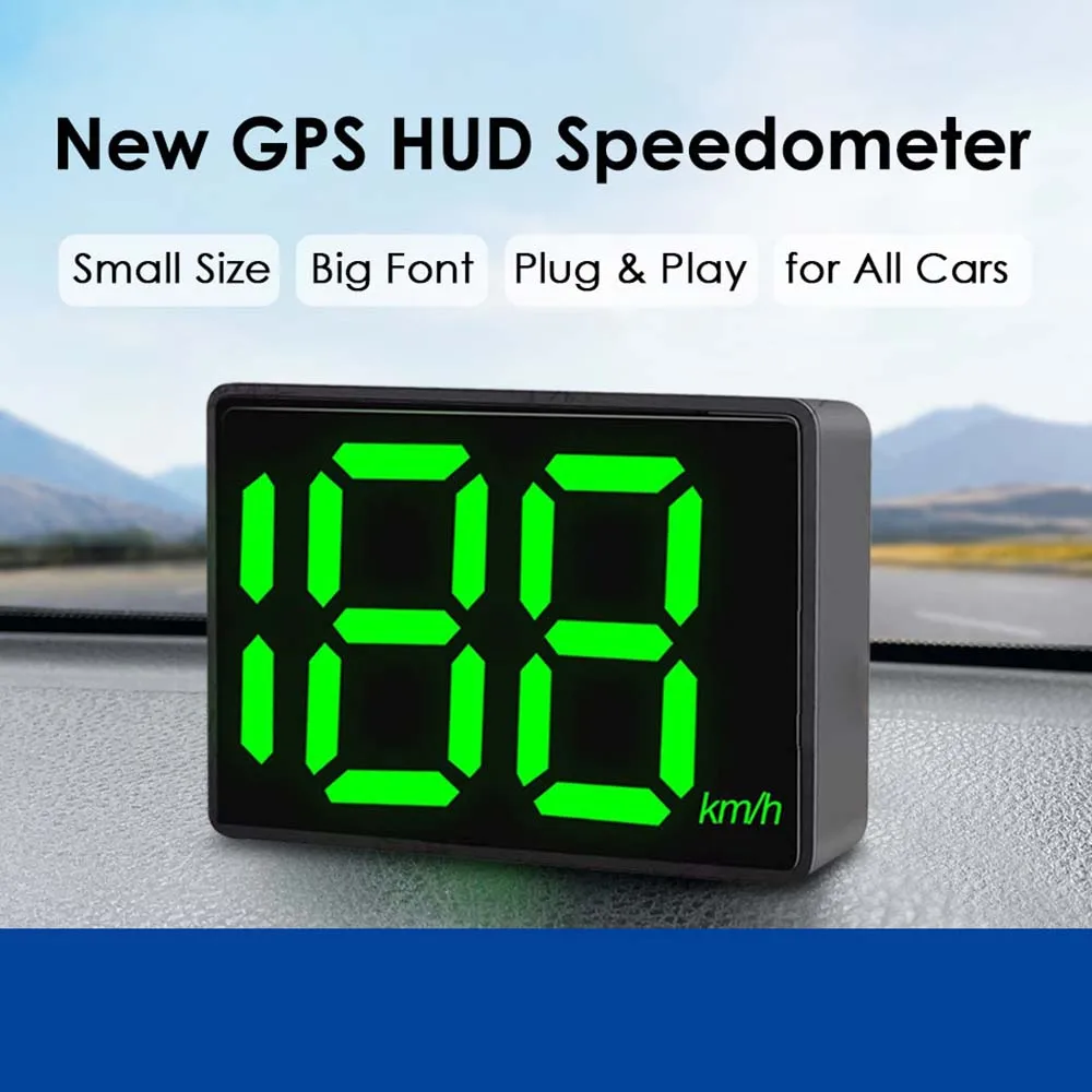 

GPS Speedometer for All Cars Plug and Play Big Font Small Size Full-screen 2-Color Car Electronics Accessories