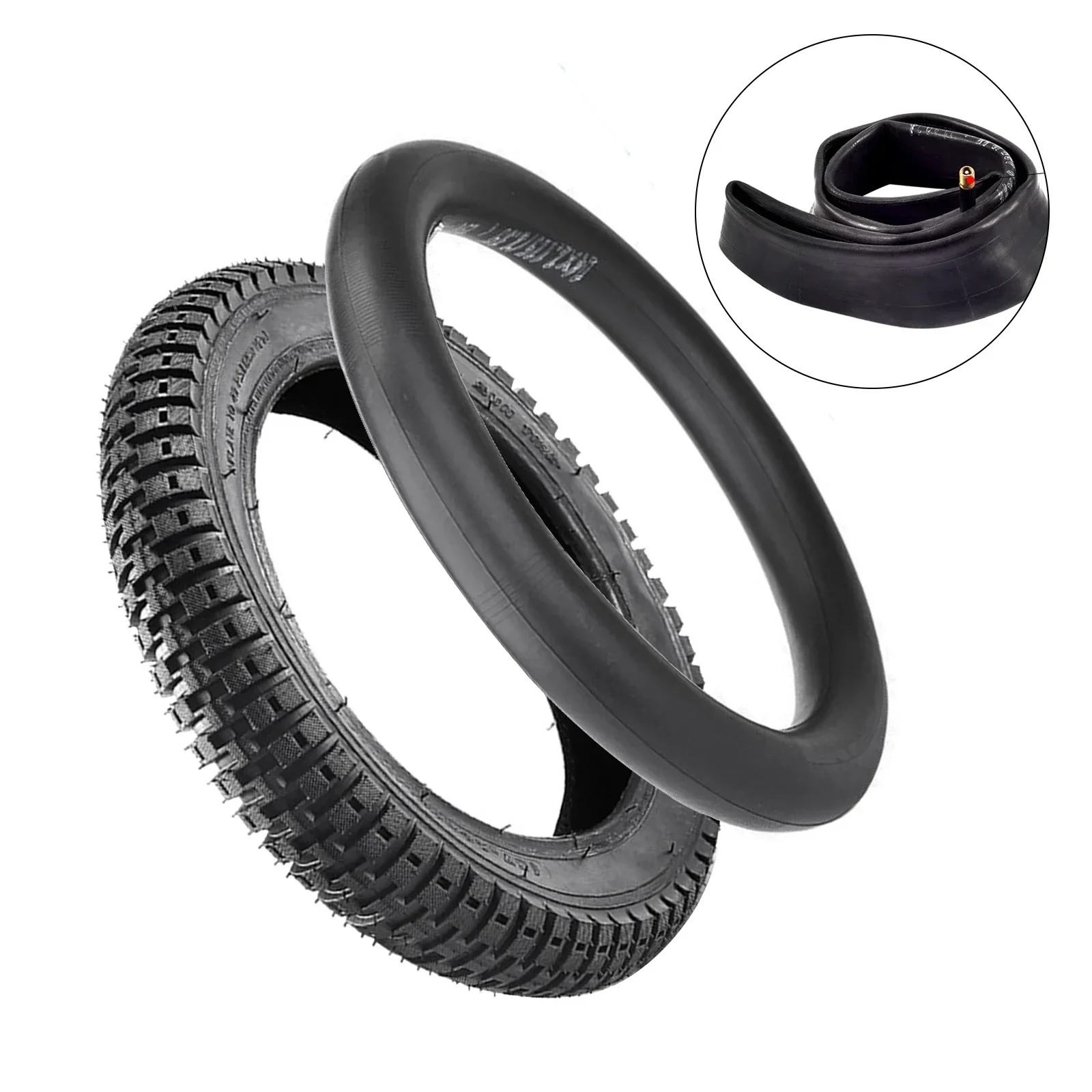 

1 Set Escooter Scooter Out Tire Inner Tube Puncture-resistant Design 16x2.4 Rubber Tire MTB Kids Electric Bike Accessories