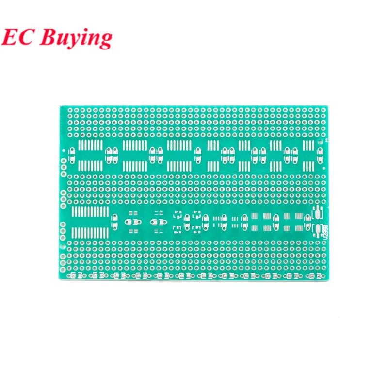 7x11cm satu sisi SMD Universal PCB papan sirkuit Transfer Adapter uji plat untuk IC Resistor kapasitor dioda/Triode/Transistor