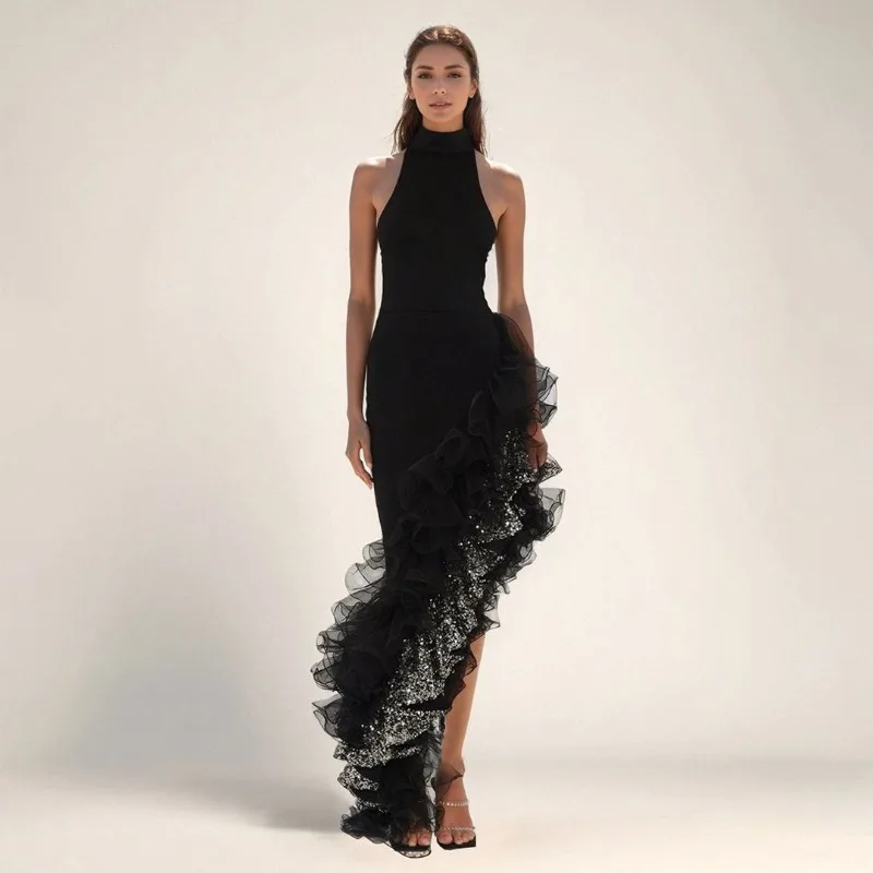 

New Fashion Women Mesh Dress Long Party Sexy Banquet Bandage Dress