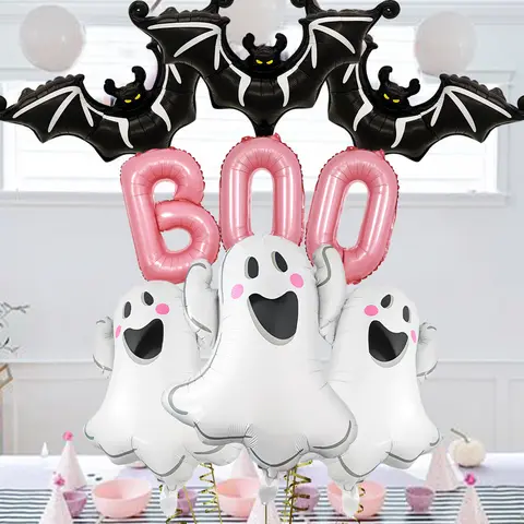 पीस/सेट हेलोवीन भूत गुब्बारे, हेलोवीन पार्टी की आपूर्ति, गुलाबी हेलोवीन सजावट, भूत पार्टी, लिटिल बू पार्टी 6 best sales पर्व पार्टी की सजावट - №6