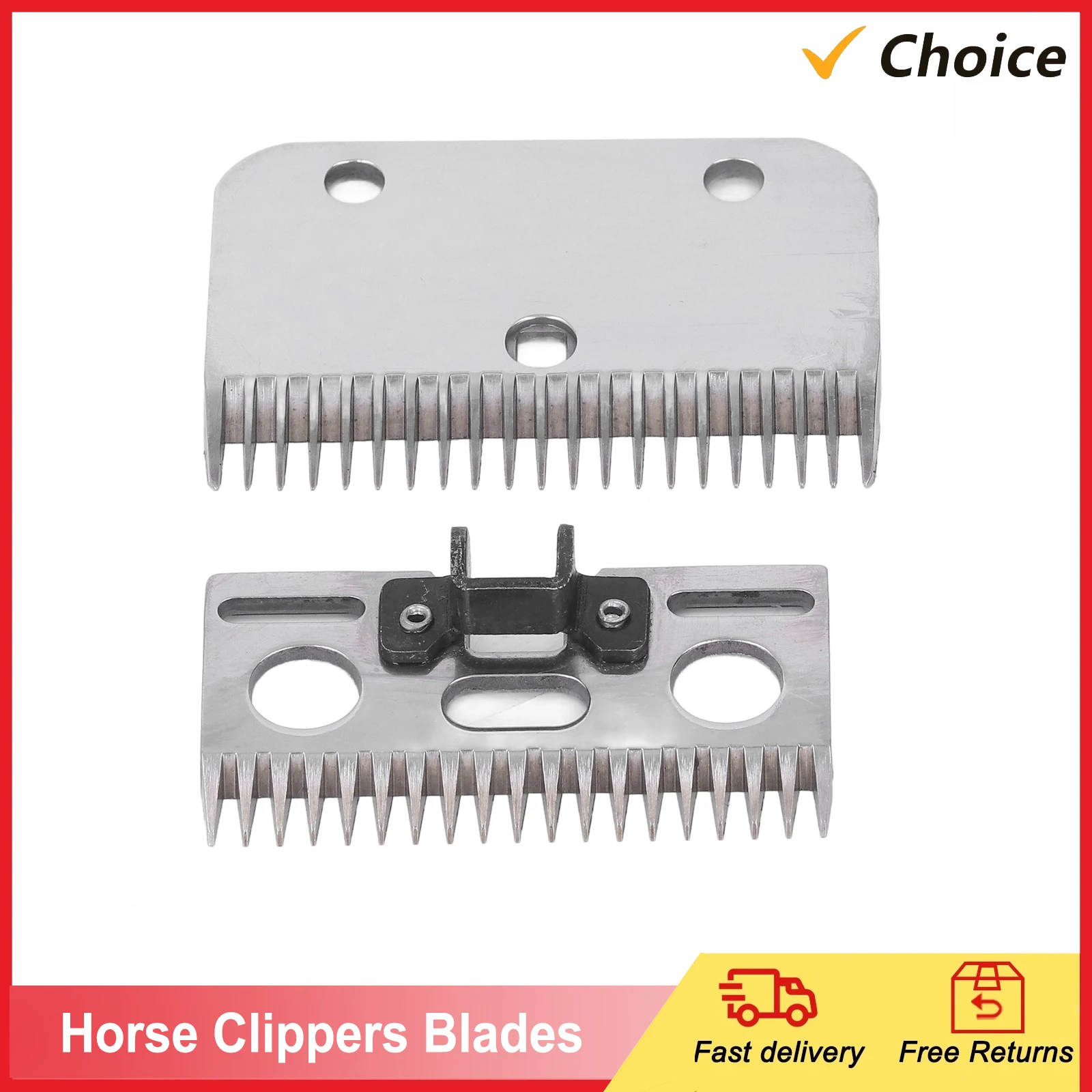 

21 Teeth Horse Clippers Blades Carbide Abrasion Resistance Horse Clippers Blades Replacement Horse Clippers Accessories 2Pcs