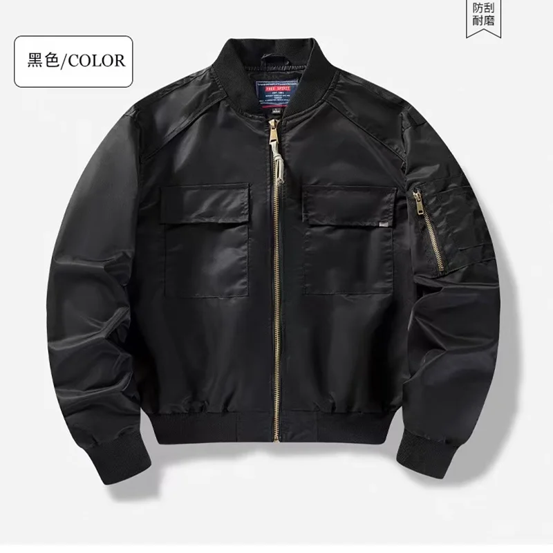 Autumn and Spring New Fashion Trend American Vintage Pilot Jacket Men's Casual Loose Sports Plus Size High Quality Outerwear