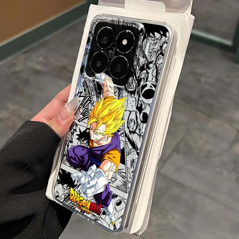 

Dragon Ball Gogeta Phone Case For Xiaomi 15 14 13 12 12S 12X 12T 11 11T Pro Lite Transparent