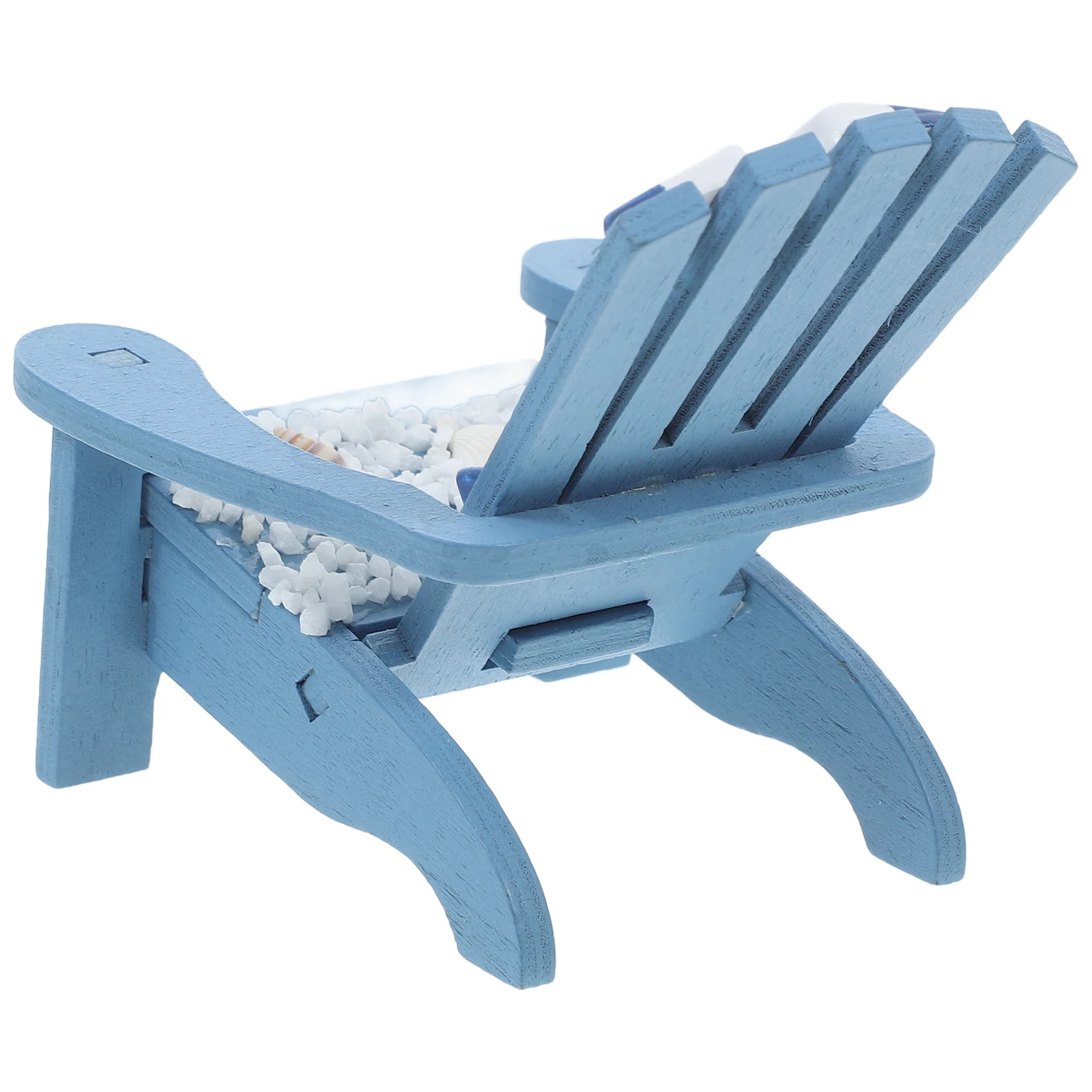 

Miniature Beach Chair Micro Landscape Decoration Cute Nautical Style Lounge Chair Prop Small Desk Ornament for Home Office