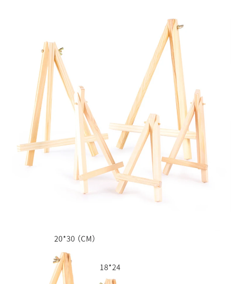 5 Stück Mini-Holzständer für Handyhalter, klappbare Tischhalterung, Dreieckshalterung, Zeichenbrett, Kunstbedarf – Detail 2