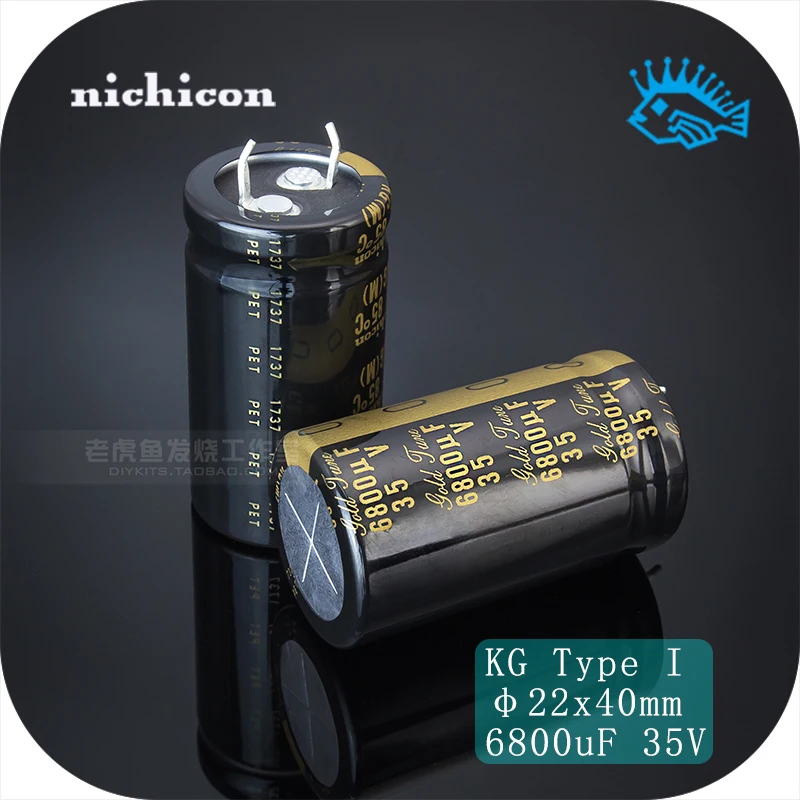 1pcs/5pcs Japanese origin Nichicon advanced audio electrolytic capacitor KG Type 1 35V6800UF 35V Gold Tune 22x40mm