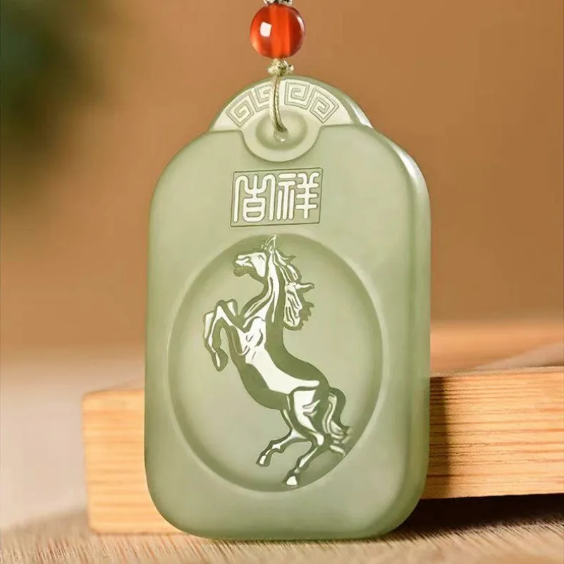 

Afghanistan Jade Zodiac Pendant for Men and Women, Natal Year Pendant