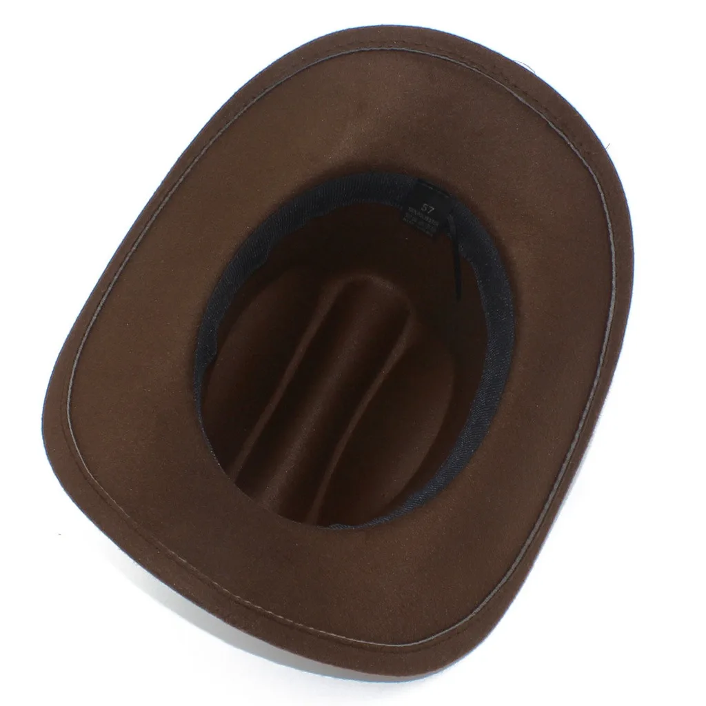 Bull Buckle Hat Crown-Shaped Western Cowboy Hat Braided Band Cowboy Hat Polyester For Themed Parties Daily Wear Western-Inspired