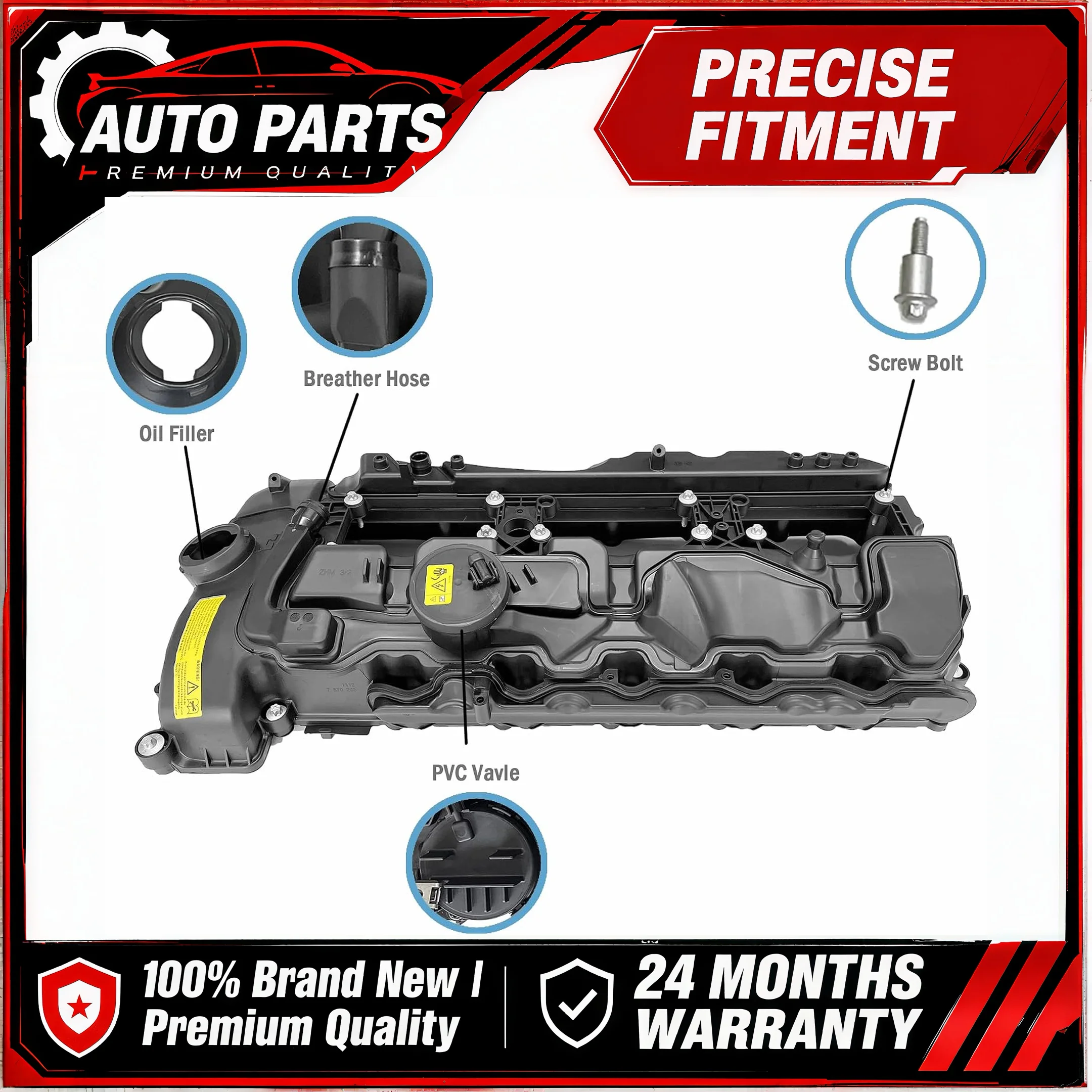 Fit For BMW N55 F10 F15 F23 135i 435i 640i 740i X1 X3 X4 X5 X6 Engine Valve Cover 11127570292