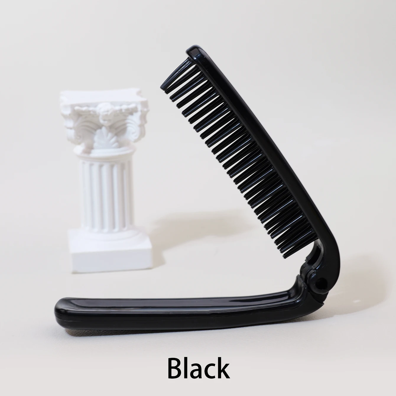 가는 이빨 디자인의 접이식 휴대용 플라스틱 빗과 휴대용 정전기 방지 포켓 빗, 실제 머리 가발 전용