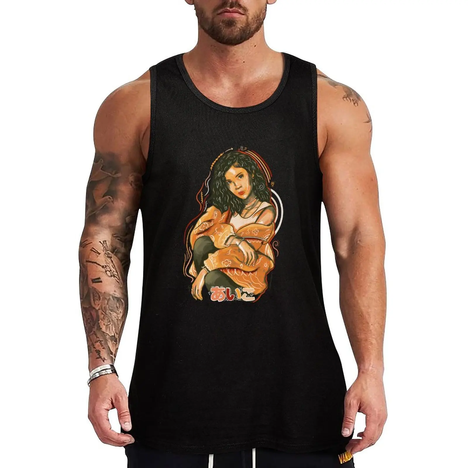 

Aiko Tank Top Top summer t-shirts for Men's gym Male vest vest men