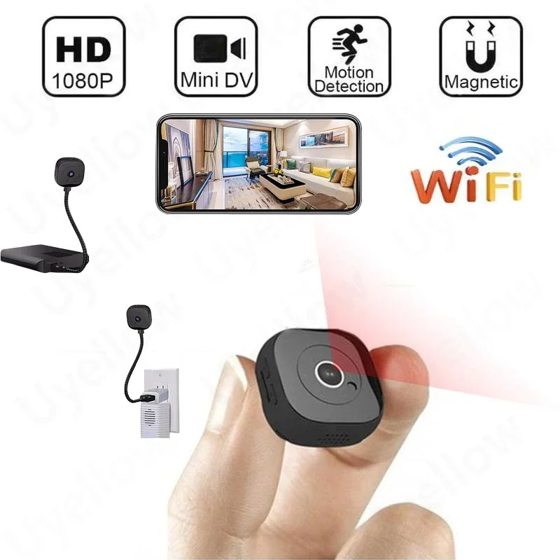 

Mini Wifi Camera 1080P HD Infrared Night Vision Smart Home Micro Camcorders DVR Remote Motion Sensor Audio Video Secret Recorder