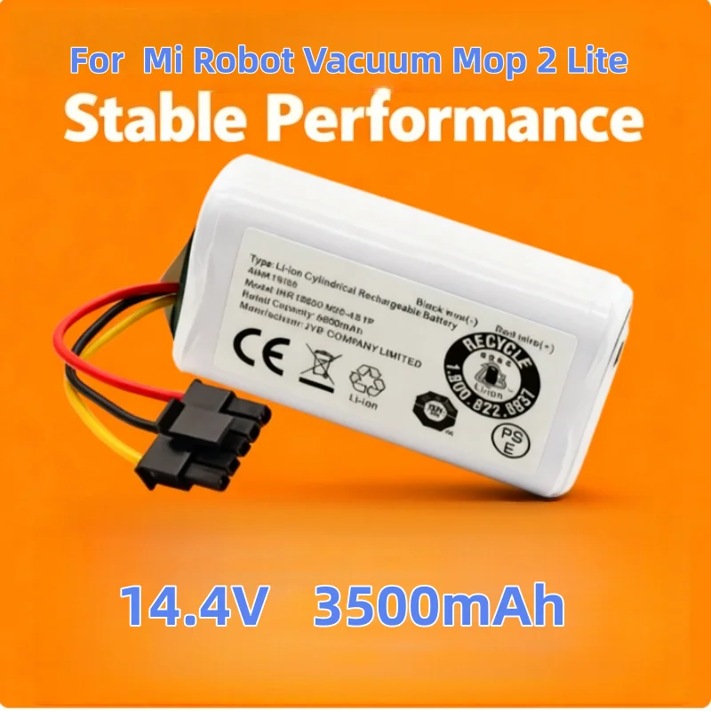 

Аккумулятор Li-ion 14.4V 6800mAh 4S1P повышенной емкости для робота-пылесоса Xiaomi MJSTL 2 Lite, также подходит для E10, E12, B11