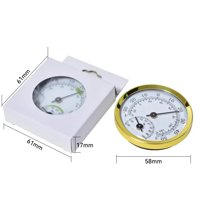 Mini Stainless Steel Thermometer Hygrometer Street Thermometers Thermo-hygrometer Measuring Instruments Tool for Home Supply