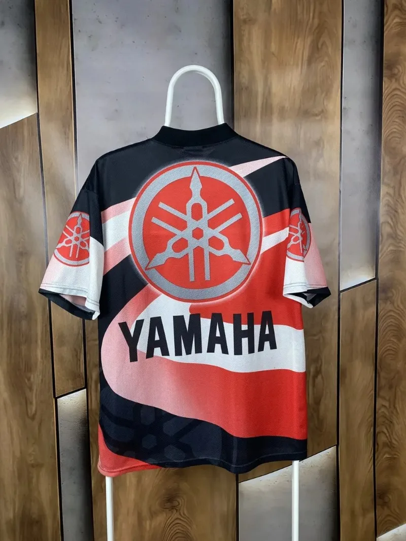 Summer Fashion Trend of 2026 Yamaha Red and Black T-shirt for Men and Women Comfortable Motorcycle Riding Sportswear