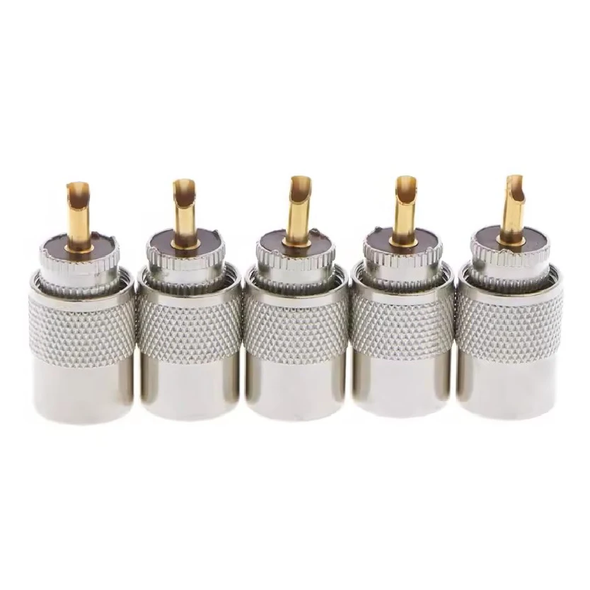 RG58 RG59 RG6U Cable Coaxial PL259 UHF Male Plug with Reducer Screwed Coupling Connector