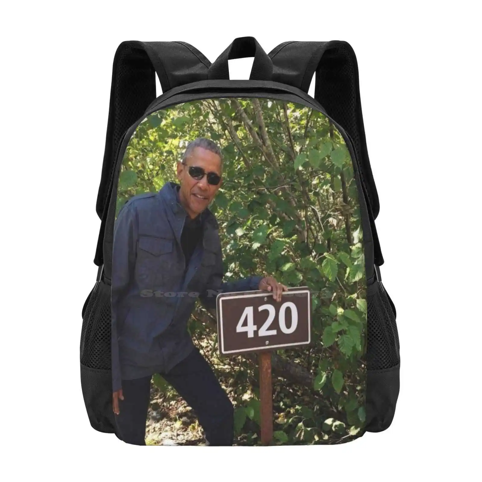 420 Obama Print Hot Sale Backpack Fashion Bags Obama Black Lives Matter The American Dream Cute Cool Swag United States