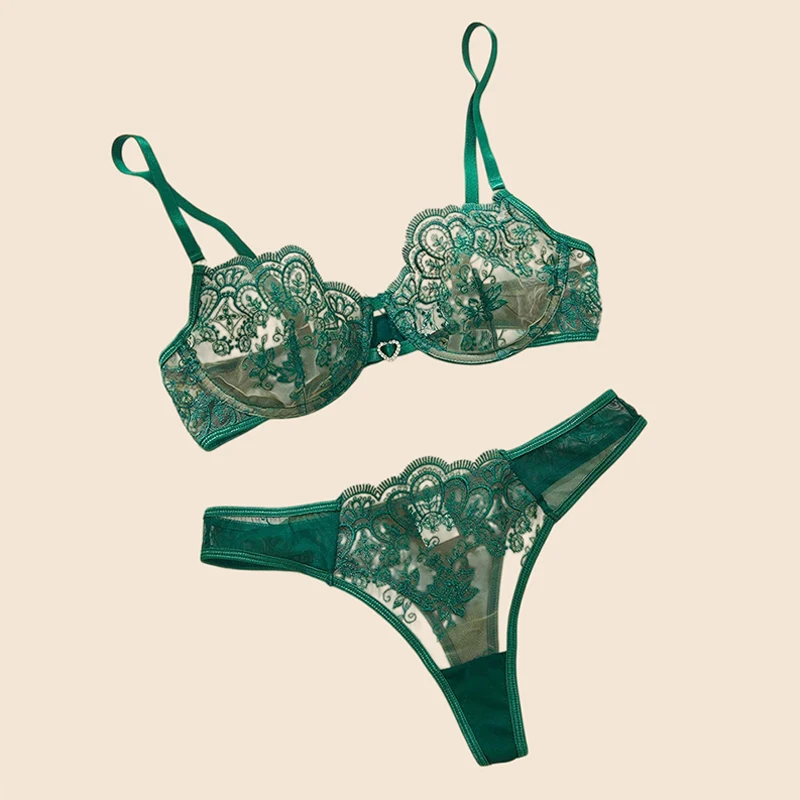 

Sexy Women Lingerie Set Lace Transparent Bra Kit Attractive Romantic Lingeries Female Push Up Brassiere Erotic Fancy Underwear