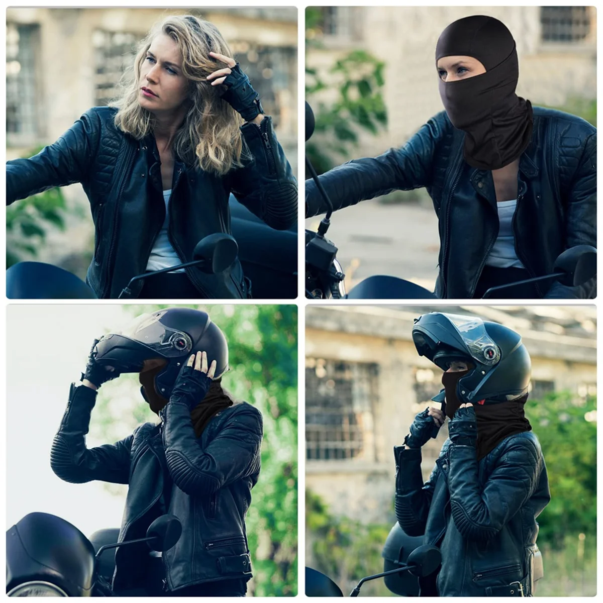 AA84 Black Ski Mask for Men and Women, UV Protection Mask, Suitable for Motorcycles and Snowboards