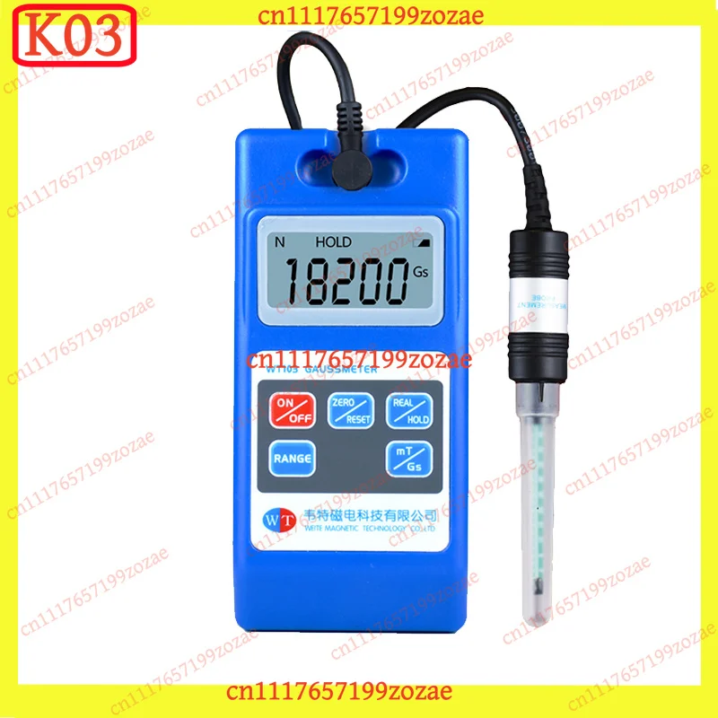LK Handheld Gauss Meter WT103 Magnetic Field Tester Magnetometer Tesla Meter High Precision 0.01MT Digital Detector