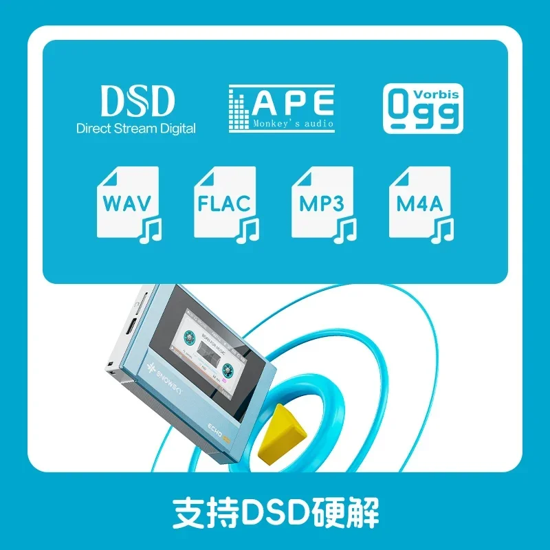 Fiio Snowsky Echo Mini سماعة لاسلكية تعمل بالبلوتوث Mp3 Mini Walkman 8GB دعم مخصص Dsd ريترو محمول بلوتوث لاعب الموسيقى هدية رجل #5