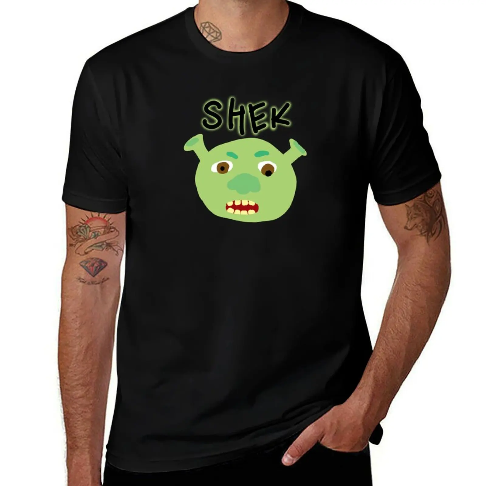 

Shek The Ogre T-Shirt men t shirt cotton 100% t shirts for man graphic funny T-Shirt