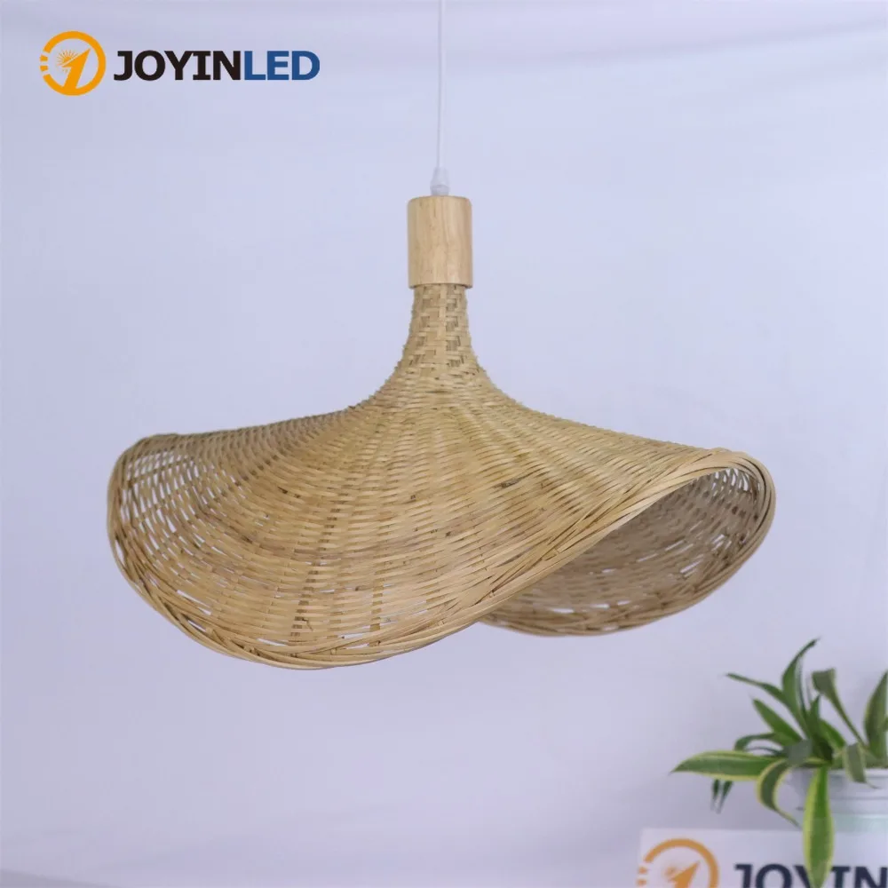 

Популярная люстра JOYINLED из бамбука в китайском стиле, освещение в юго-восточной азиатской стиле, креативная люстра-соломенная шляпа с индивидуальным дизайном