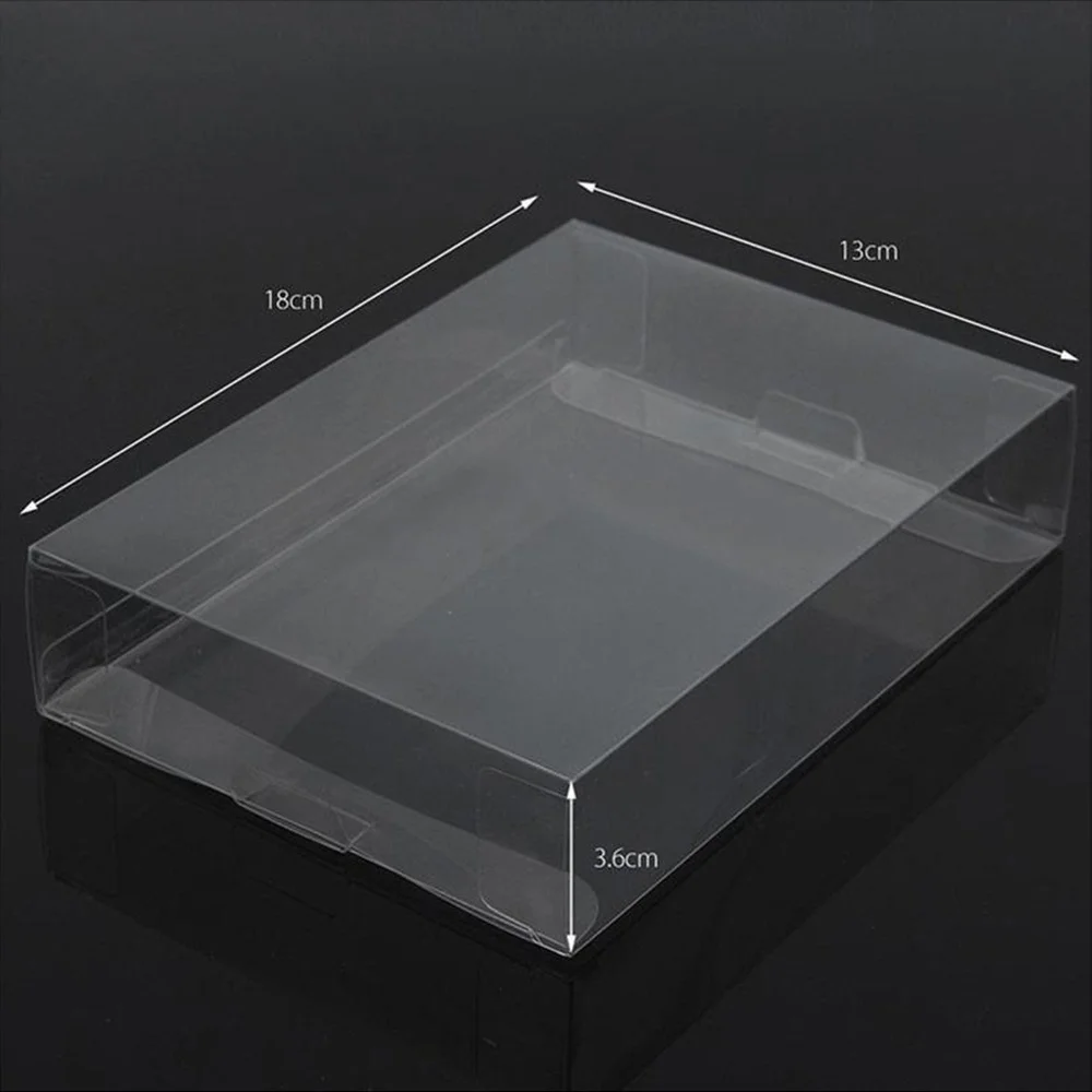 10Pcs/Lot Clear PET Plastic Box Protector Case Sleeves Cover for SNES N64 CIB Boxed Games Cartridge Box