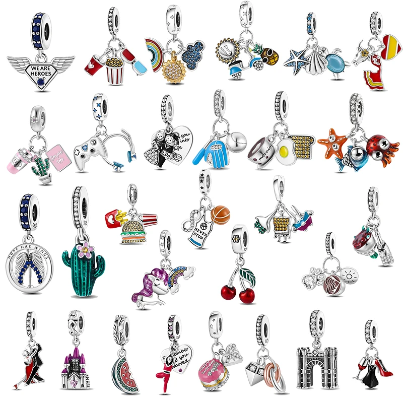 

2022 New charms plata de ley 925 sterling Silver Ocean Series Charms Fit pandora 925 Original bracelet jewelry for Women charm