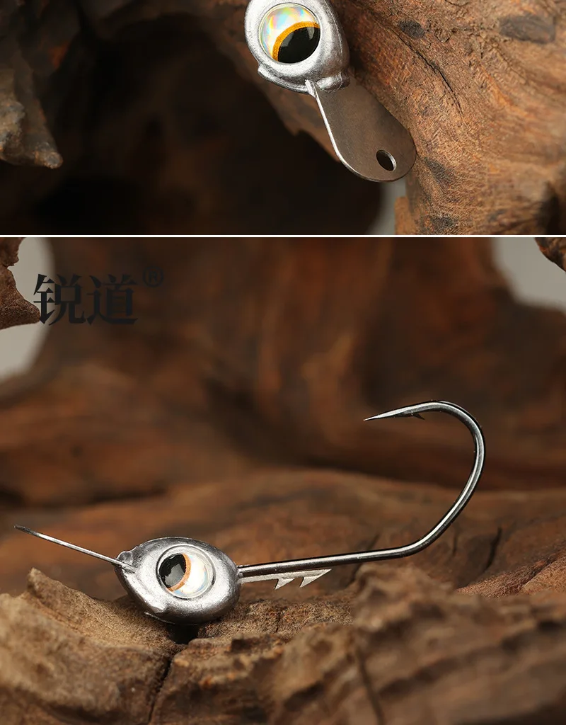 Angeljigkopfhaken mit Tauchbrett-Köder, Schwing-Minnow-Wobbler, 4X verstärkte Haken, zum Grundangeln, 5 Stück im Set, SALE – Detail 8