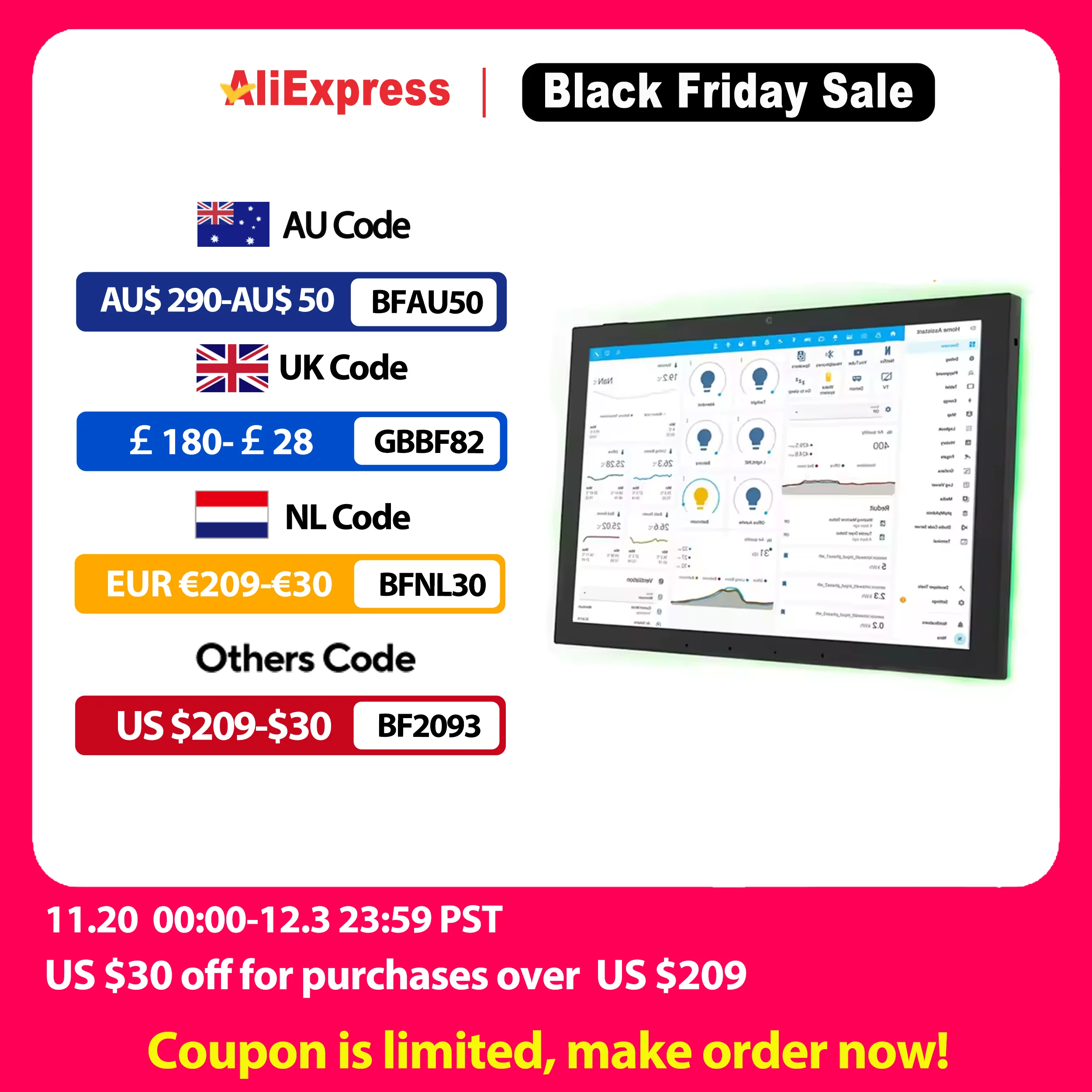 

Inwall 10.1 inch Android 13 smart home control panel OS POE tablet relay RS232/485 support Google home assistant