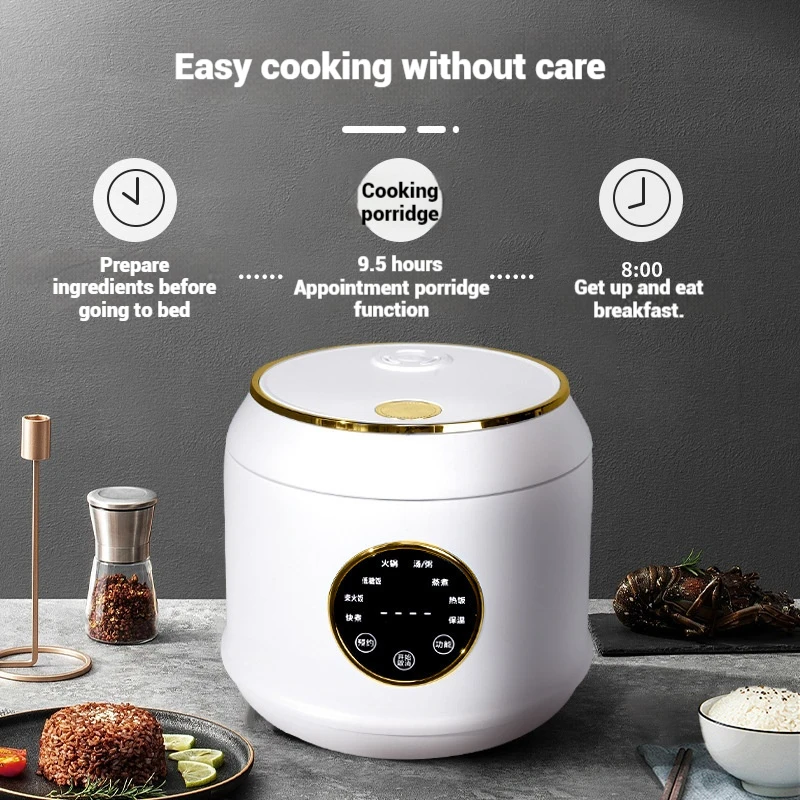 2025 جديد 110 فولت-220 فولت وعاء طبخ أرز صغير 2 إلى 3 أشخاص صغير علوي تبخير وجزء سفلي جهاز طبخ الأرز 1-2 أشخاص