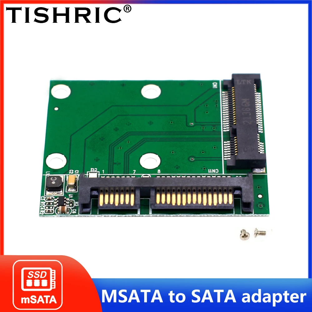 TISHRIC M.2 MSATA SSD To 2.5 SATA Adapter M2 Mini PCI SSD Converter Riser Card Module Board For PC Laptop Add On Card Up To 6Gps